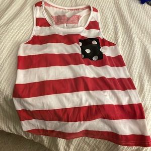 Medium red white and blue tank